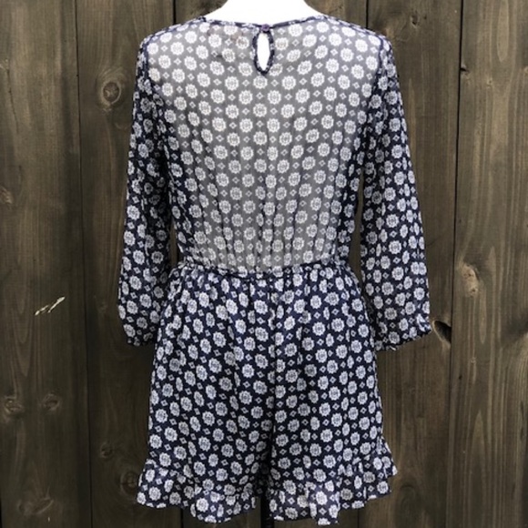 Band Of  Gypsies Blue Romper Sz M - Picture 2 of 11